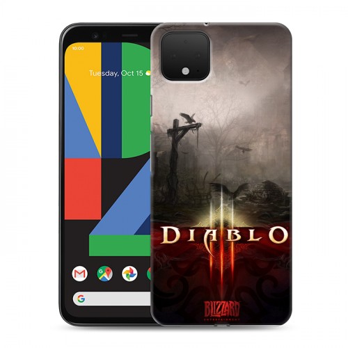 Дизайнерский пластиковый чехол для Google Pixel 4 Diablo