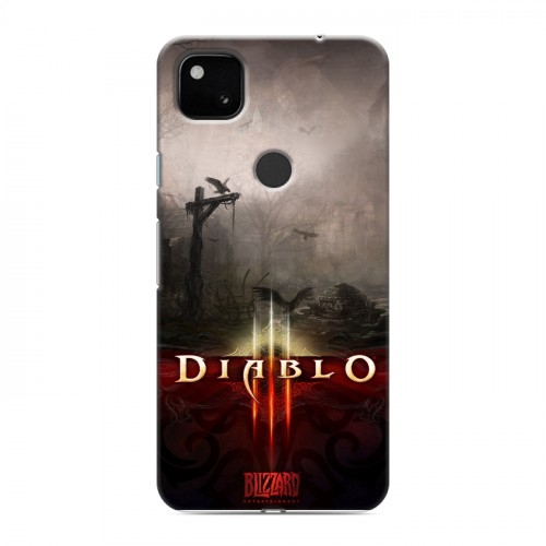 Дизайнерский пластиковый чехол для Google Pixel 4a Diablo