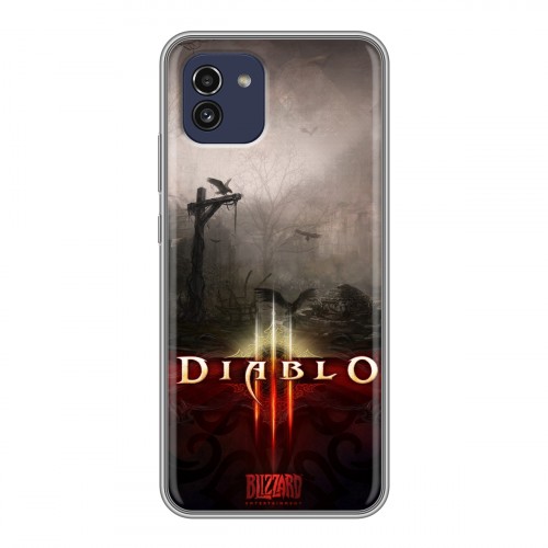 Дизайнерский силиконовый чехол для Samsung Galaxy A03 Diablo