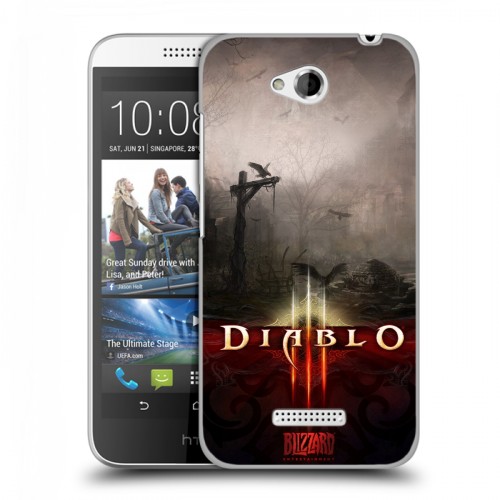 Дизайнерский пластиковый чехол для HTC Desire 616 Diablo