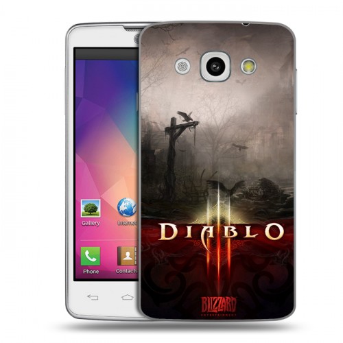 Дизайнерский пластиковый чехол для LG L60 Diablo