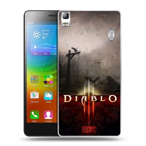 Дизайнерский пластиковый чехол для Lenovo A7000 Diablo