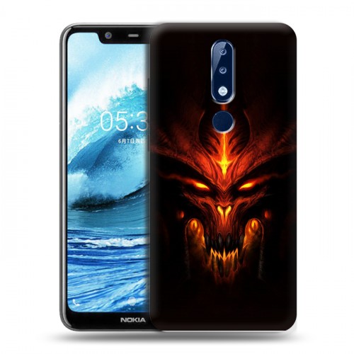 Дизайнерский пластиковый чехол для Nokia 5.1 Plus Diablo