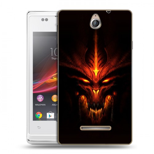 Дизайнерский пластиковый чехол для Sony Xperia E Diablo