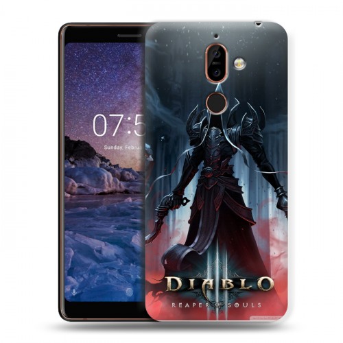 Дизайнерский пластиковый чехол для Nokia 7 Plus Diablo