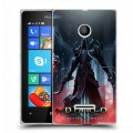 Дизайнерский пластиковый чехол для Microsoft Lumia 435 Diablo