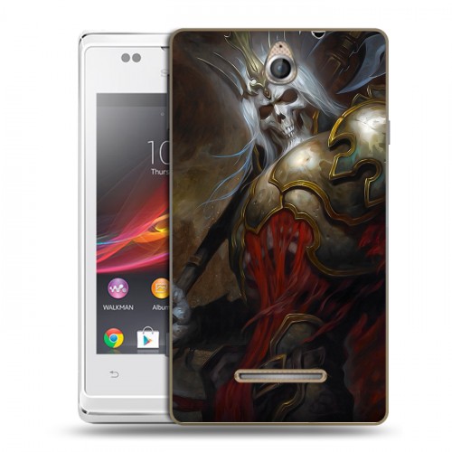 Дизайнерский пластиковый чехол для Sony Xperia E Diablo