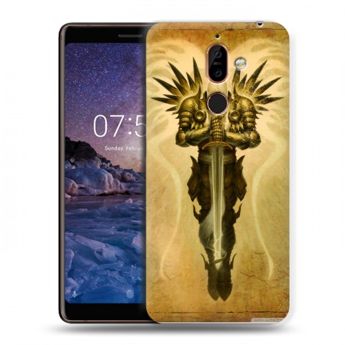 Дизайнерский пластиковый чехол для Nokia 7 Plus Diablo