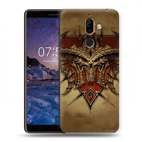 Дизайнерский пластиковый чехол для Nokia 7 Plus Diablo