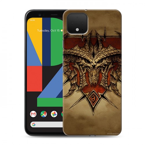 Дизайнерский пластиковый чехол для Google Pixel 4 Diablo