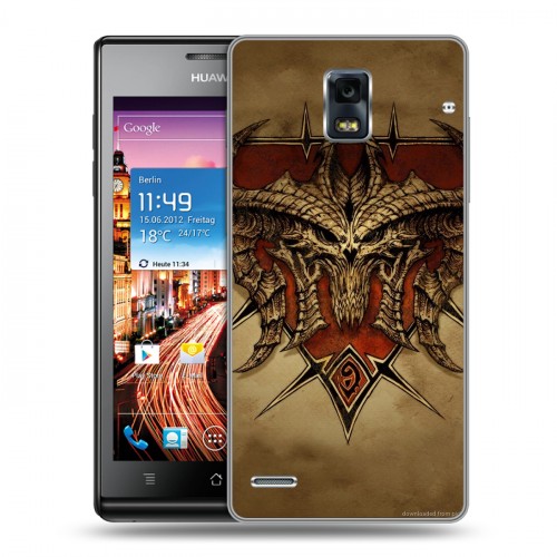 Дизайнерский пластиковый чехол для Huawei Ascend P1 Diablo