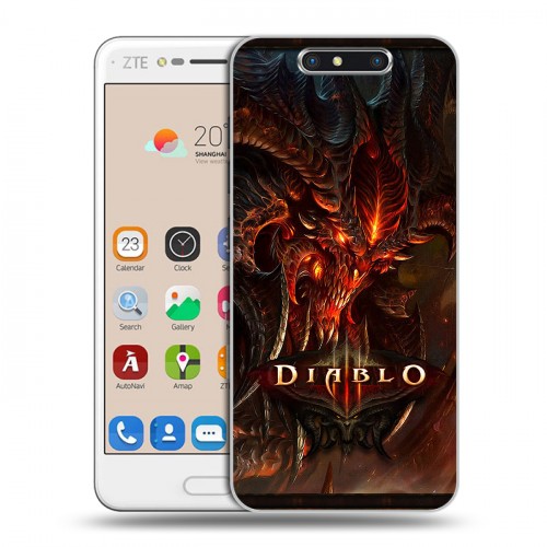 Дизайнерский пластиковый чехол для ZTE Blade V8 Diablo