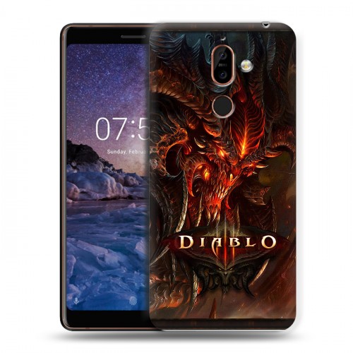 Дизайнерский пластиковый чехол для Nokia 7 Plus Diablo