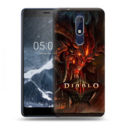 Дизайнерский пластиковый чехол для Nokia 5.1 Diablo