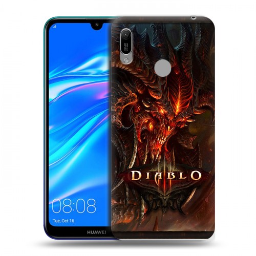 Дизайнерский пластиковый чехол для Huawei Y6 (2019) Diablo