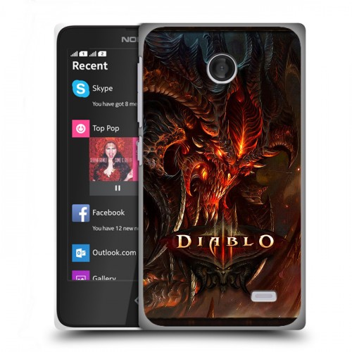 Дизайнерский пластиковый чехол для Nokia X Diablo