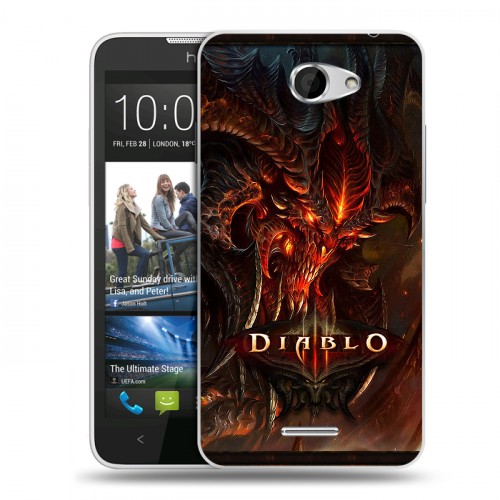 Дизайнерский пластиковый чехол для HTC Desire 516 Diablo