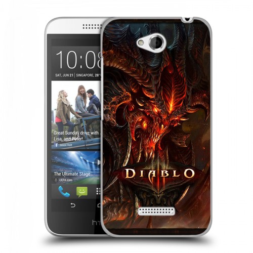 Дизайнерский пластиковый чехол для HTC Desire 616 Diablo