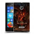 Дизайнерский пластиковый чехол для Microsoft Lumia 435 Diablo