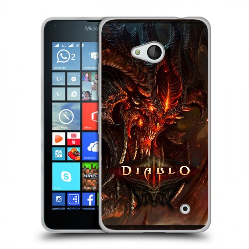 Дизайнерский пластиковый чехол для Microsoft Lumia 640 Diablo