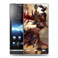 Дизайнерский пластиковый чехол для Sony Xperia S Diablo