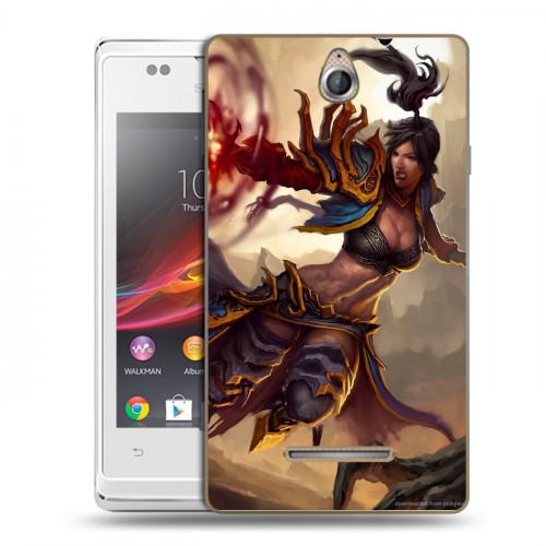 Дизайнерский пластиковый чехол для Sony Xperia E Diablo