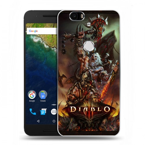 Дизайнерский силиконовый чехол для Google Huawei Nexus 6P Diablo