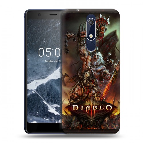 Дизайнерский пластиковый чехол для Nokia 5.1 Diablo