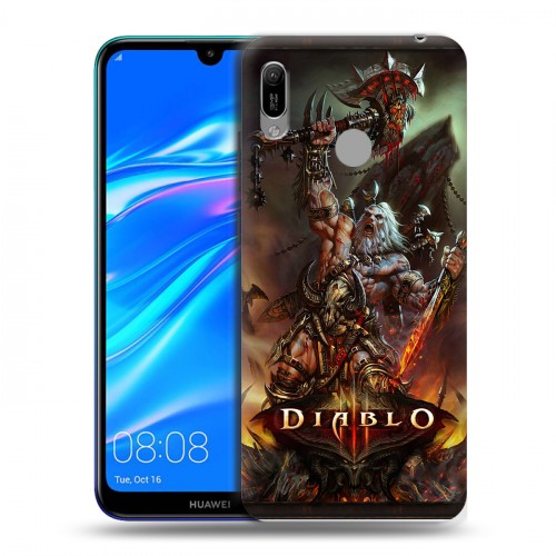 Дизайнерский пластиковый чехол для Huawei Y6 (2019) Diablo