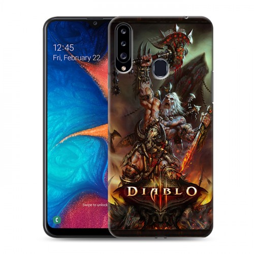 Дизайнерский пластиковый чехол для Samsung Galaxy A20s Diablo