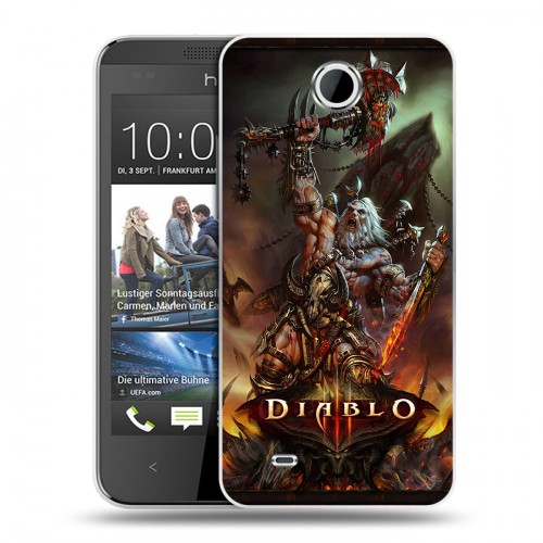 Дизайнерский пластиковый чехол для HTC Desire 300 Diablo