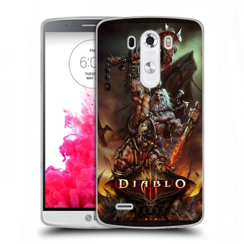 Дизайнерский пластиковый чехол для LG G3 (Dual-LTE) Diablo