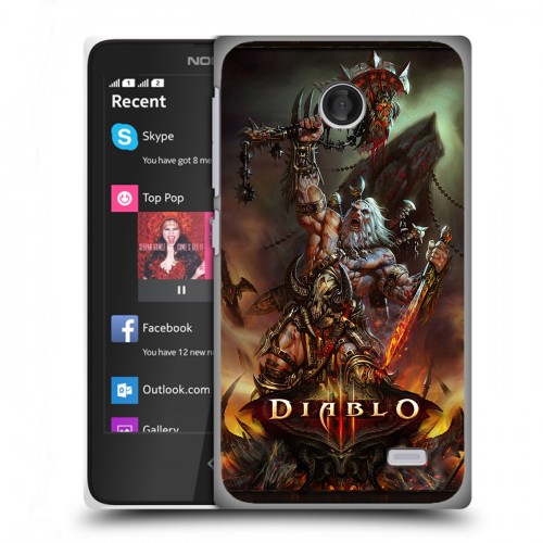 Дизайнерский пластиковый чехол для Nokia X Diablo