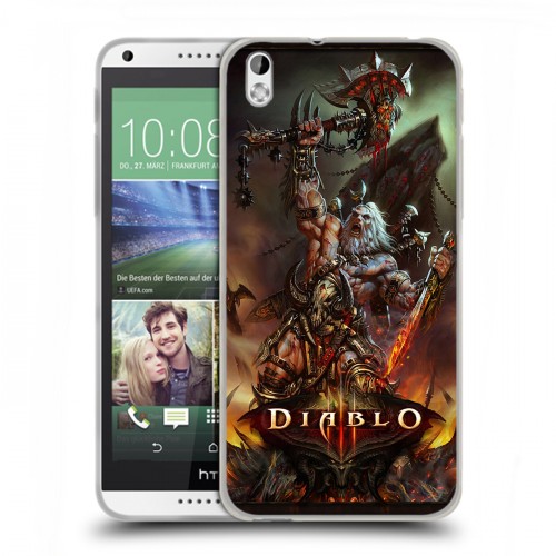 Дизайнерский пластиковый чехол для HTC Desire 816 Diablo