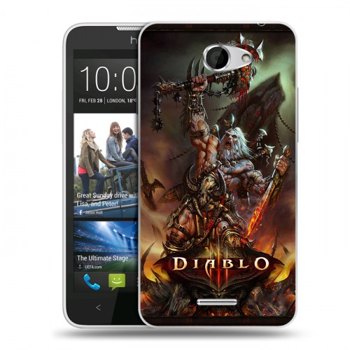 Дизайнерский пластиковый чехол для HTC Desire 516 Diablo