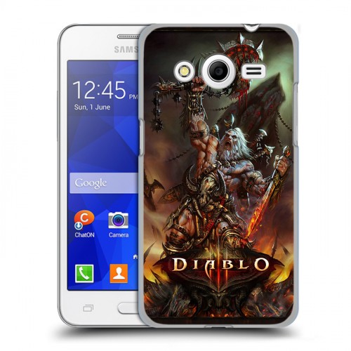 Дизайнерский пластиковый чехол для Samsung Galaxy Core 2 Diablo