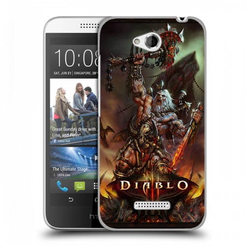 Дизайнерский пластиковый чехол для HTC Desire 616 Diablo