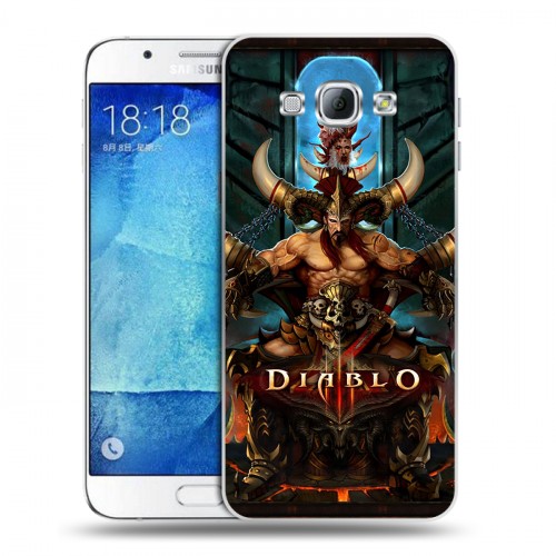 Дизайнерский пластиковый чехол для Samsung Galaxy A8 Diablo