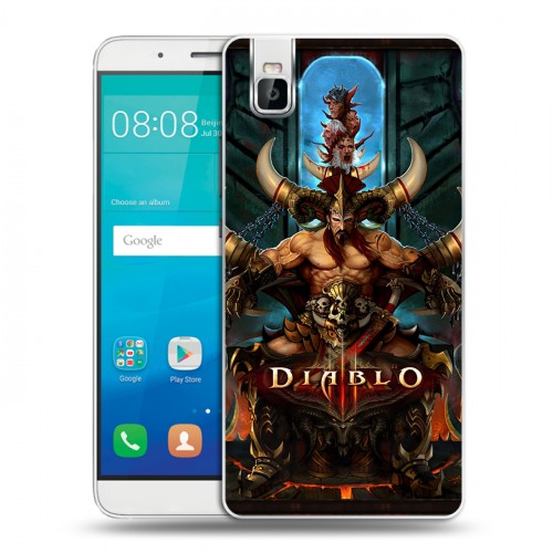 Дизайнерский пластиковый чехол для Huawei ShotX Diablo