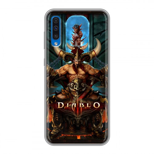 Дизайнерский пластиковый чехол для Samsung Galaxy A50 Diablo