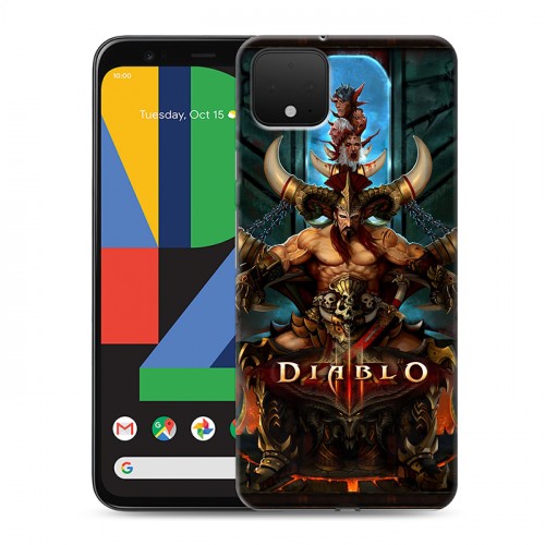 Дизайнерский пластиковый чехол для Google Pixel 4 Diablo