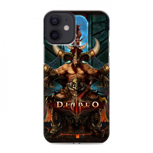 Дизайнерский силиконовый с усиленными углами чехол для Iphone 12 Mini Diablo