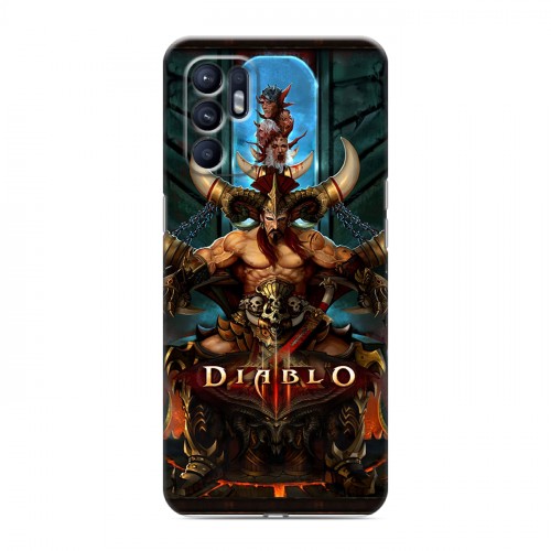 Дизайнерский силиконовый с усиленными углами чехол для OPPO Reno6 Diablo