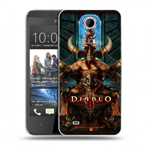 Дизайнерский пластиковый чехол для HTC Desire 300 Diablo