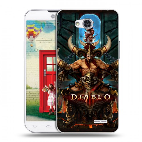 Дизайнерский пластиковый чехол для LG L80 Diablo