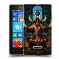 Дизайнерский пластиковый чехол для Microsoft Lumia 435 Diablo