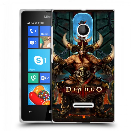 Дизайнерский пластиковый чехол для Microsoft Lumia 435 Diablo