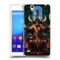 Дизайнерский пластиковый чехол для Sony Xperia C4 Diablo