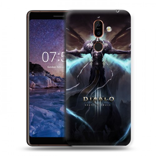 Дизайнерский пластиковый чехол для Nokia 7 Plus Diablo