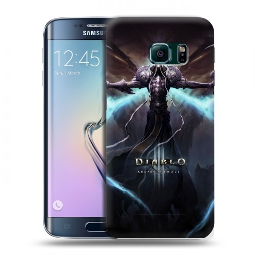 Дизайнерский пластиковый чехол для Samsung Galaxy S6 Edge Diablo